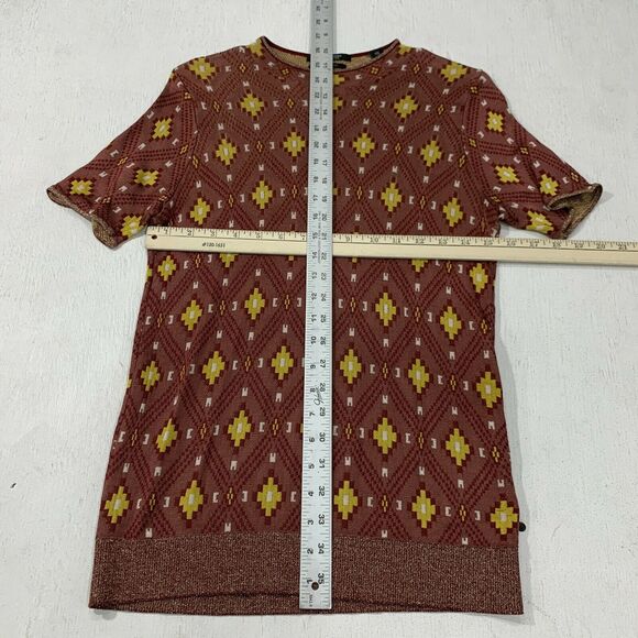 Scotch & Soda Dans La Nuit Metallic Trim Top Size M High Neck Mid Sleeves *READ - Picture 5 of 10